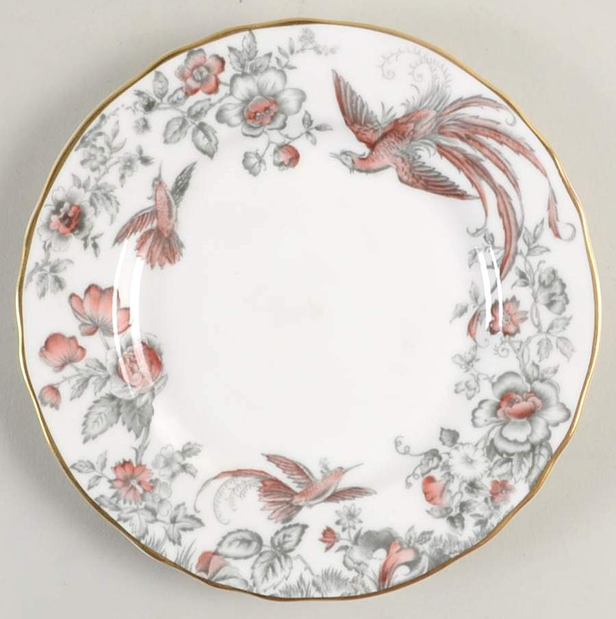 Lakme Pink and Gray Bread & Butter Plate by Royal Worcester-1