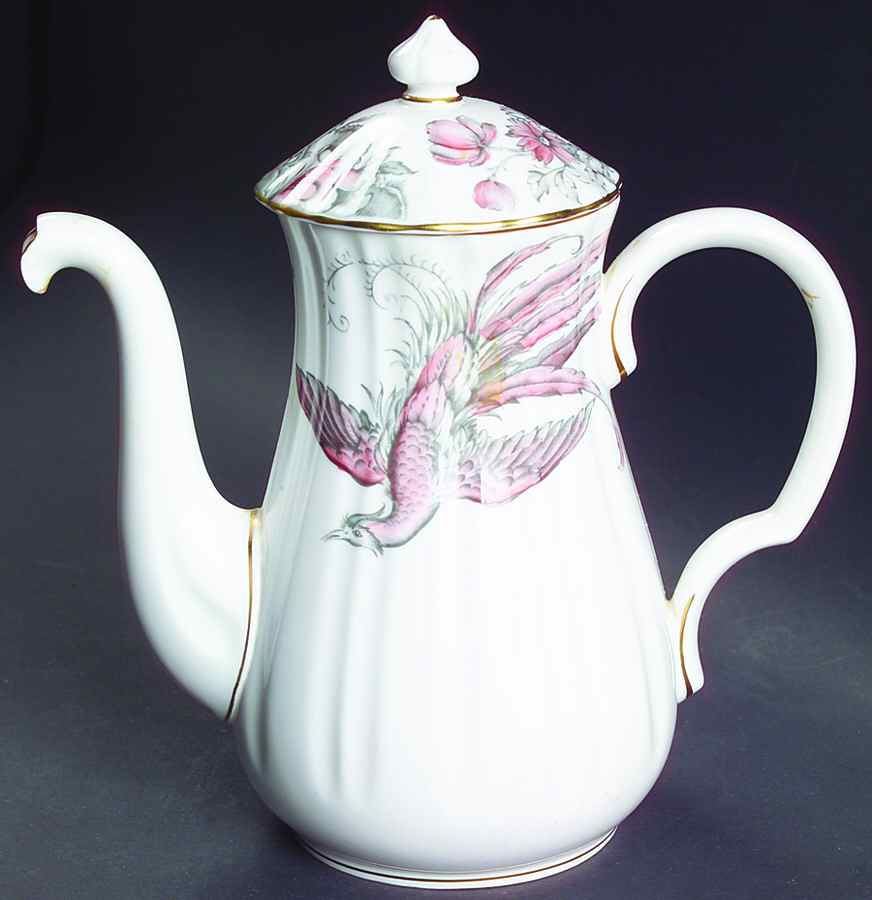 Lakme Pink and Gray Mini Coffee Pot & Lid by Royal Worcester-1