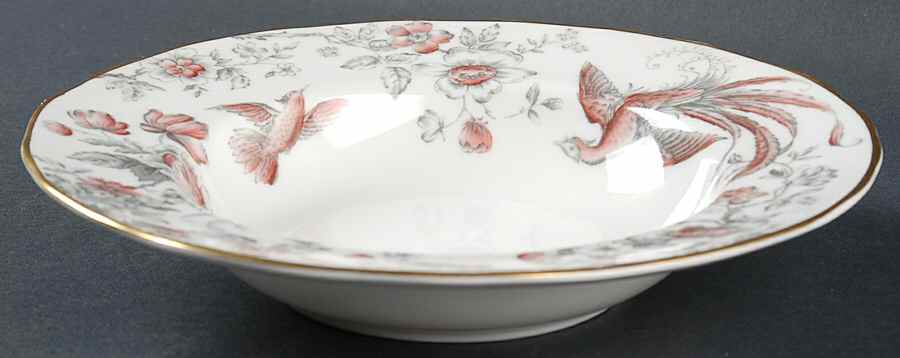 Lakme Pink and Gray Rim Soup Bowl by Royal Worcester-1