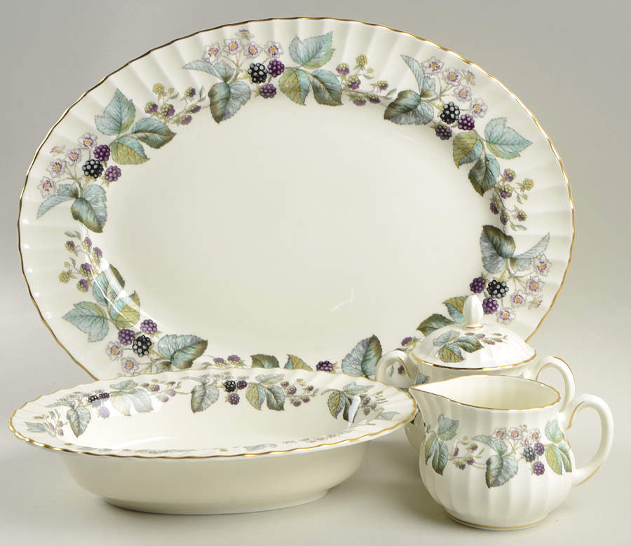 Lavinia (Cream Body, Bone) 5 Piece Hostess Set by Royal Worcester-1