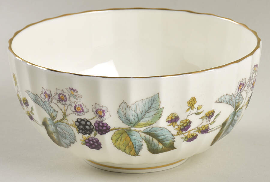 Lavinia (Cream Body, Bone) Cranberry Bowl by Royal Worcester-1