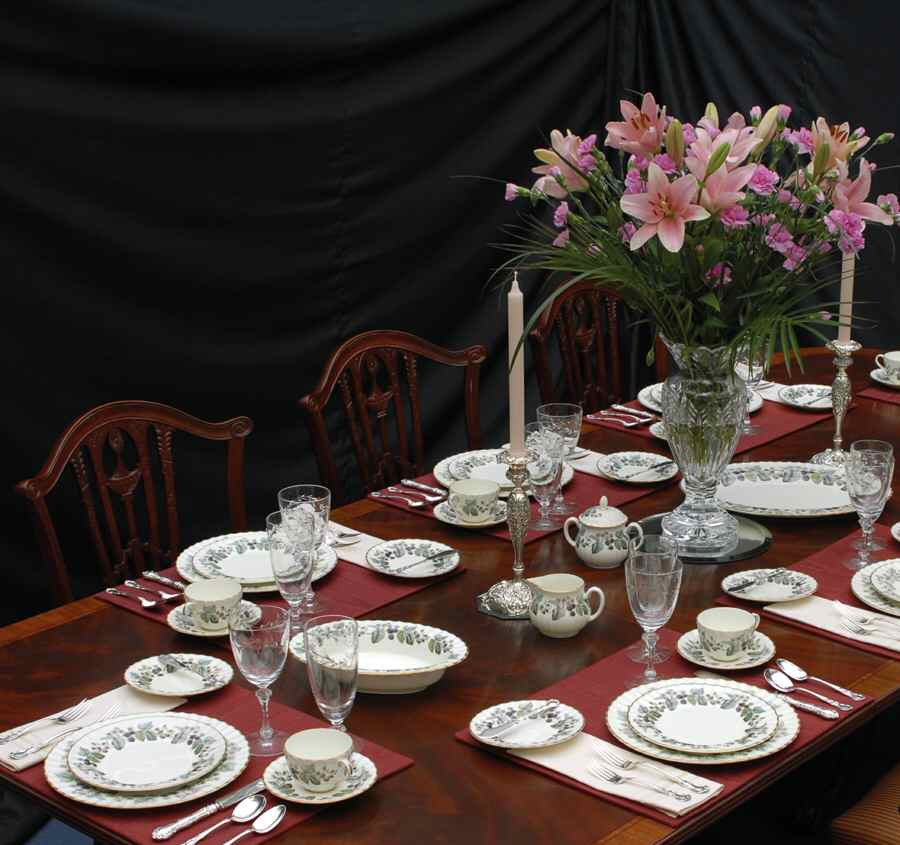 Lavinia (Cream Body, Bone) 45 Piece Estate Set by Royal Worcester-1
