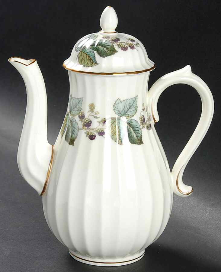 Lavinia (Cream Body, Bone) Small Coffee Pot & Lid by Royal Worcester-1