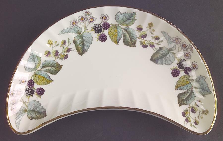 Lavinia (Cream Body, Bone) Crescent Salad Plate by Royal Worcester-1