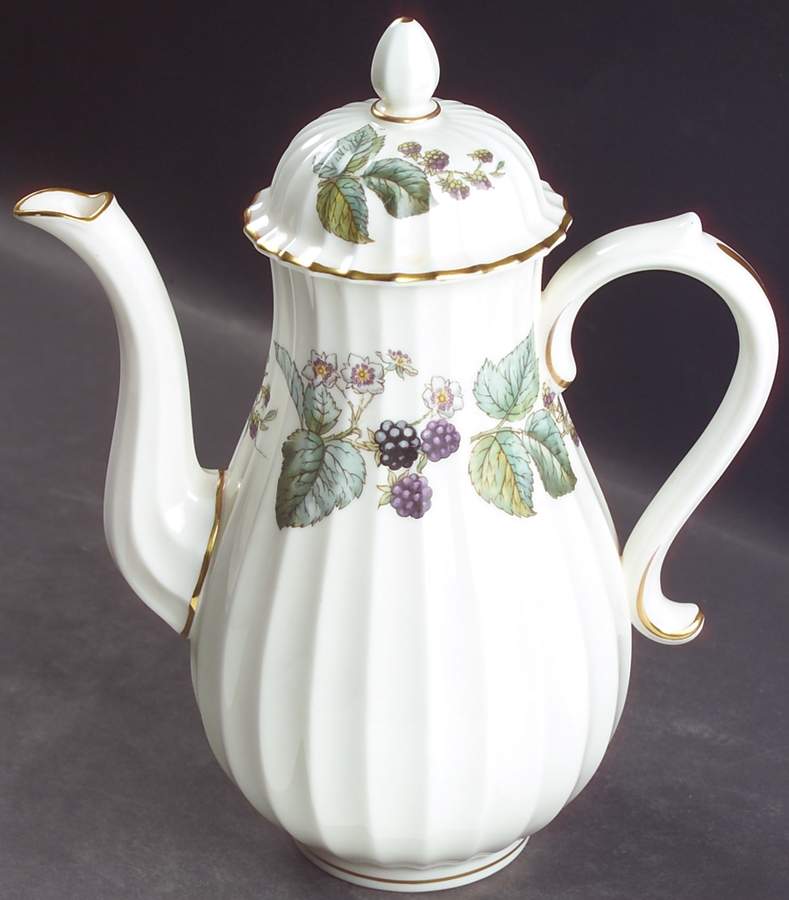 Lavinia (Cream Body, Bone) Coffee Pot & Lid by Royal Worcester-1