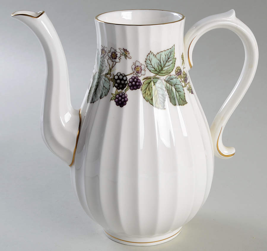 Lavinia (White Body, Bone) Coffee Pot No Lid by Royal Worcester-1