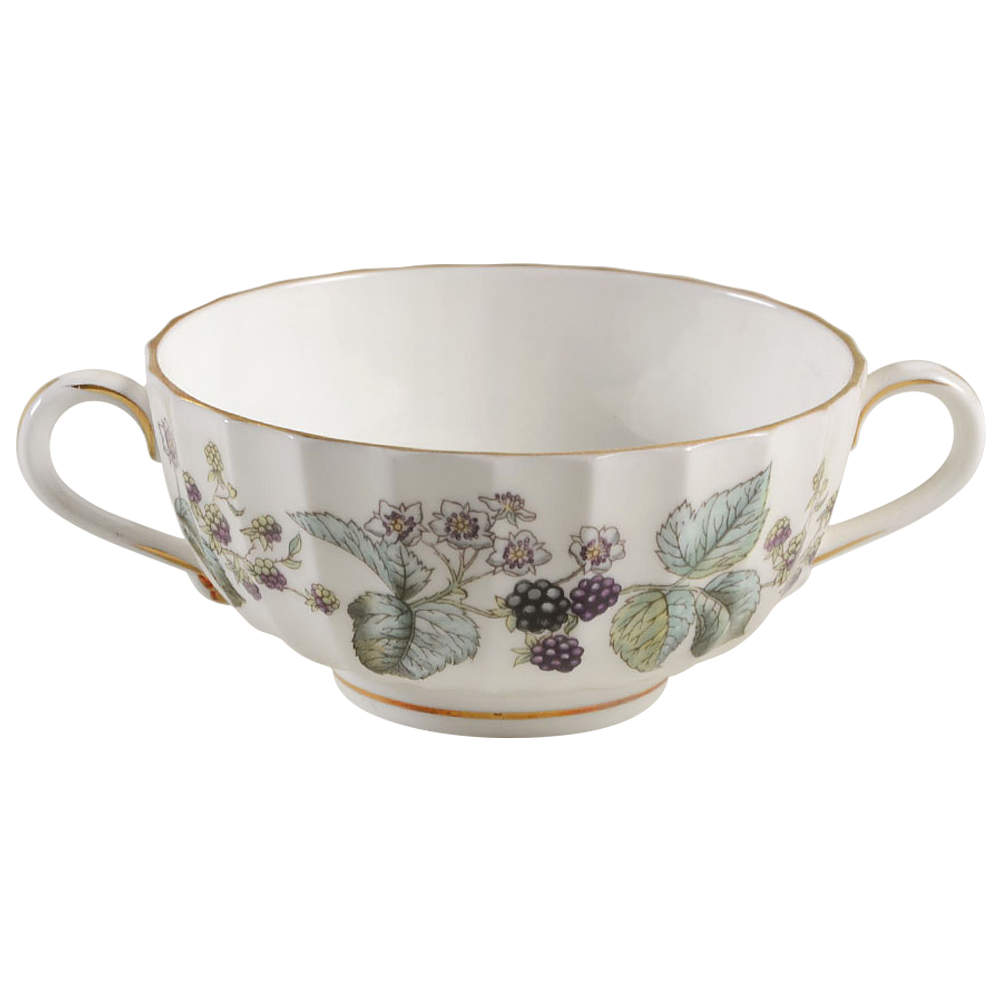Lavinia (White Body, Bone) Footed Cream Soup Bowl by Royal Worcester-1