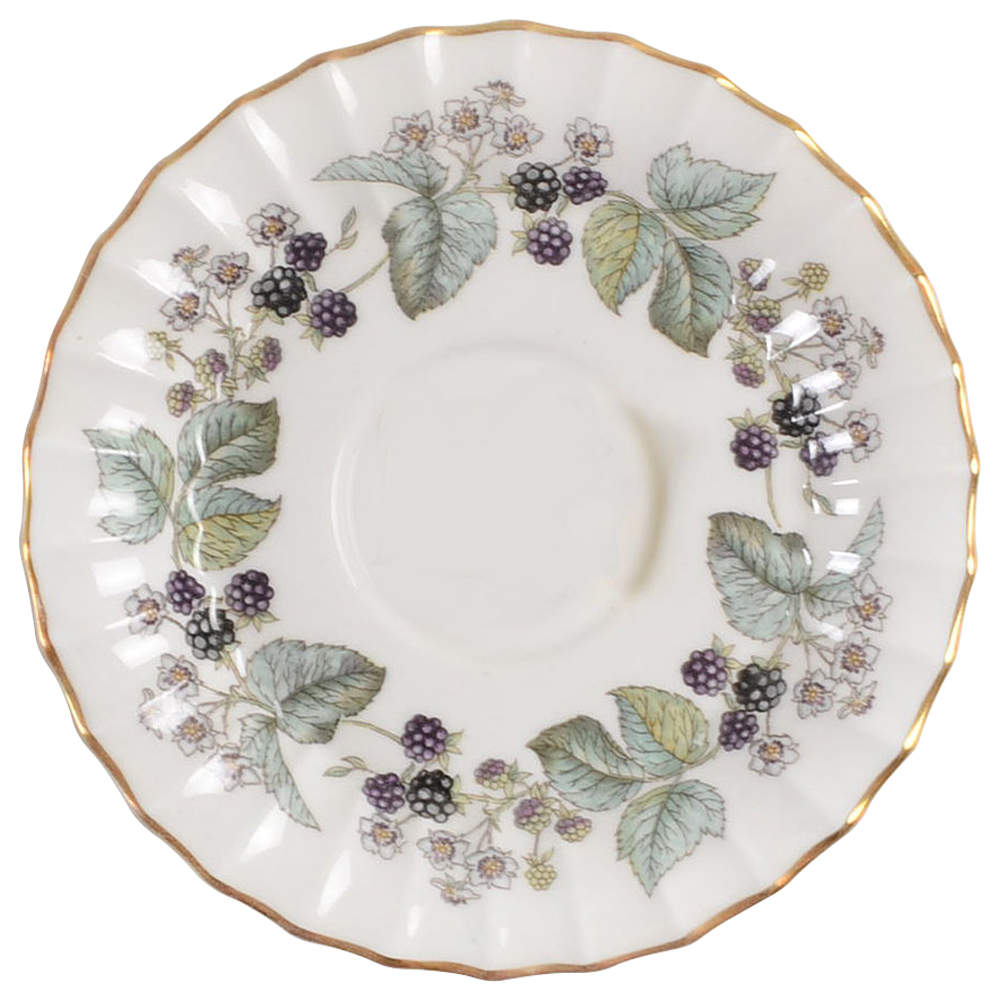 Lavinia (White Body, Bone) Saucer for Cream Soup Bowl by Royal Worcester-1