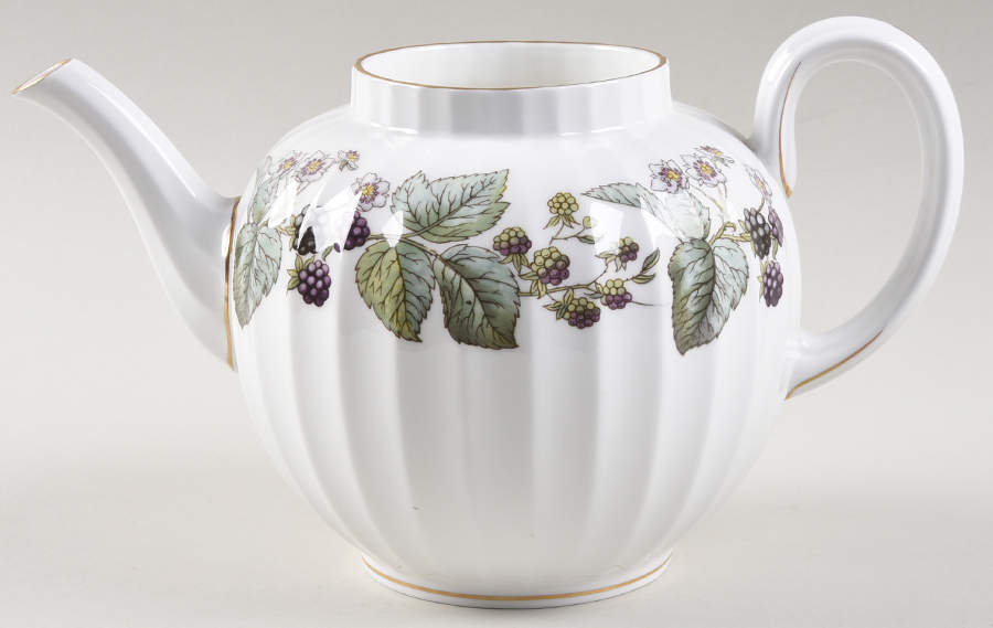 Lavinia (White Body, Bone) Teapot No Lid by Royal Worcester-1