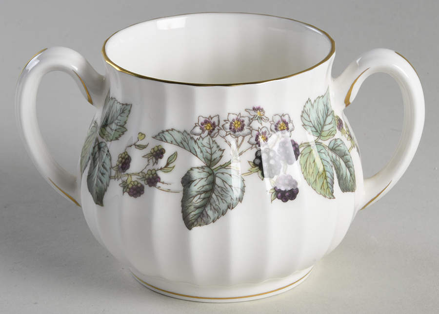 Lavinia (White Body, Bone) Sugar Bowl No Lid by Royal Worcester-1