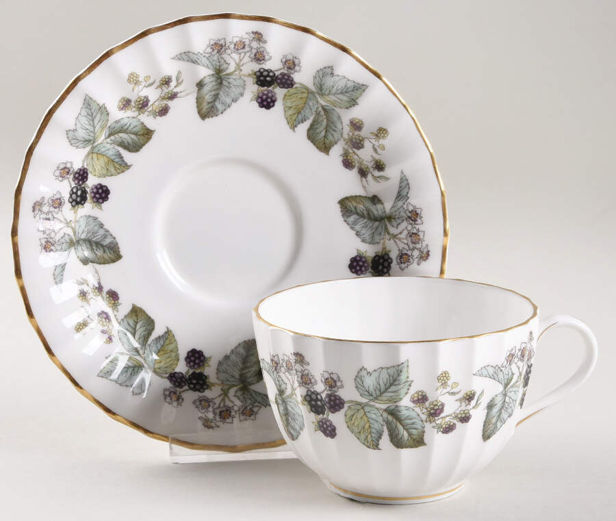 Lavinia (White Body, Bone) Oversized Cup & Saucer Set by Royal Worcester-1