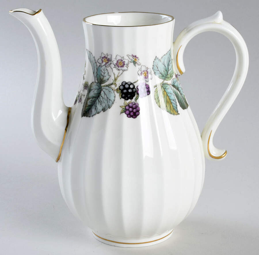 Lavinia (White Body, Bone) Small Coffee Pot No Lid by Royal Worcester-1