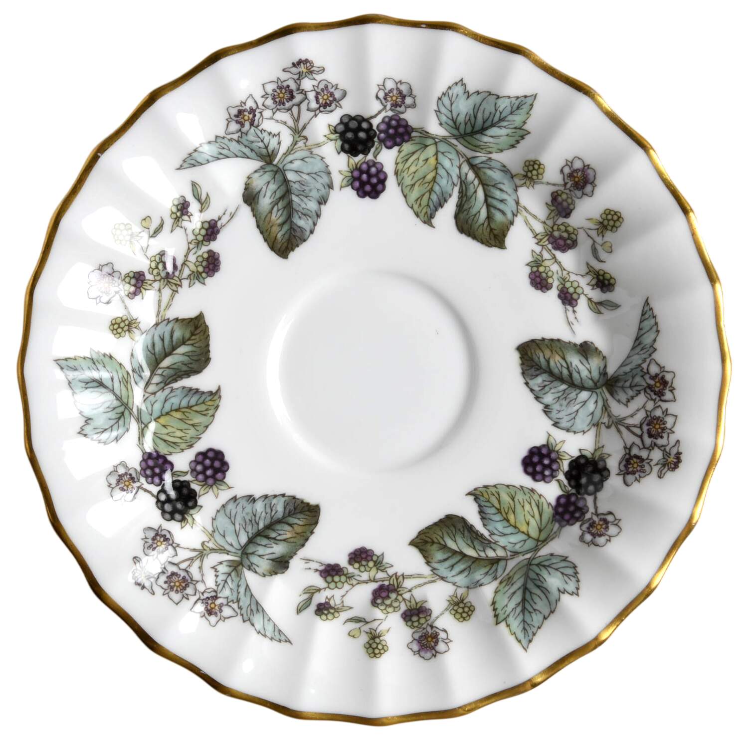 Lavinia (White Body, Bone) Saucer by Royal Worcester-1
