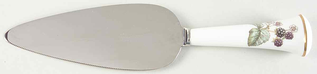 Lavinia (White Body, Bone) Pie & Cake Server with Stainless Blade by Royal Worcester-1