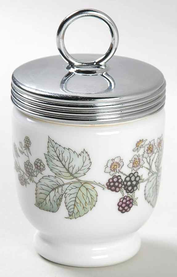 Lavinia (White Body, Bone) Egg Coddler & Lid by Royal Worcester-1