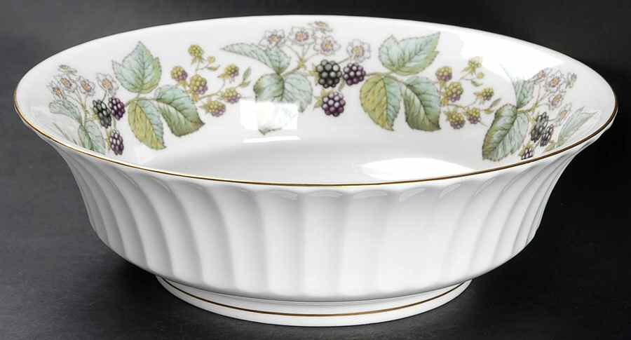Lavinia (White Body, Bone) 9" Round Vegetable Bowl by Royal Worcester-1
