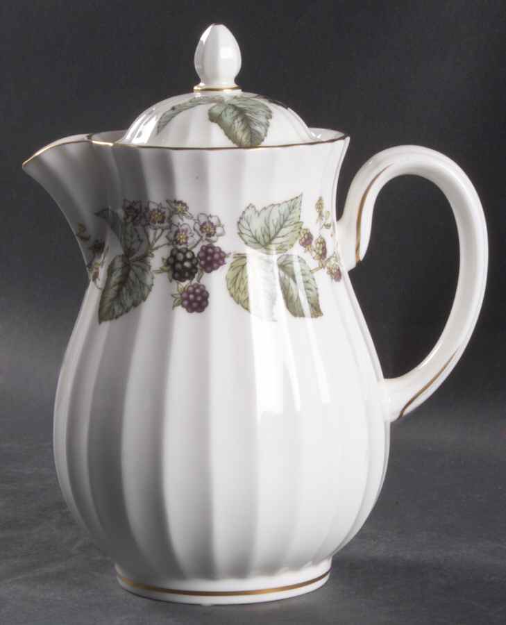 Lavinia (White Body, Bone) Hot Water Jug & Lid by Royal Worcester-1
