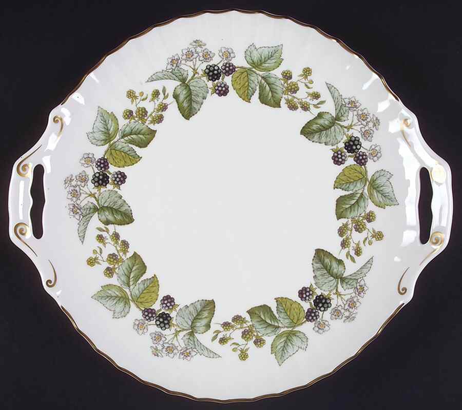 Lavinia (White Body, Bone) Handled Cake Plate by Royal Worcester-1