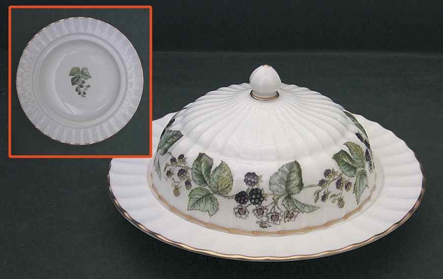Lavinia (White Body, Bone) Muffin Dish & Lid by Royal Worcester-1