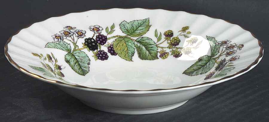 Lavinia (White Body, Bone) Rim Fruit/Dessert (Sauce) Bowl by Royal Worcester-1