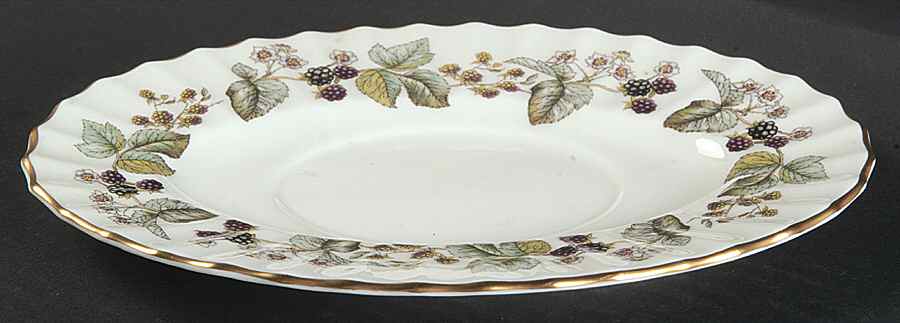 Lavinia (White Body, Bone) Underplate for Gravy Boat by Royal Worcester-1