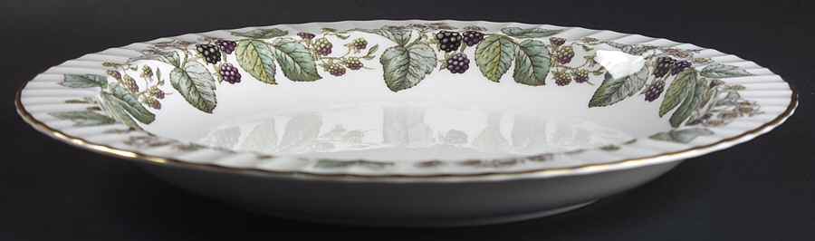 Lavinia (White Body, Bone) Large Deep Dish by Royal Worcester-1
