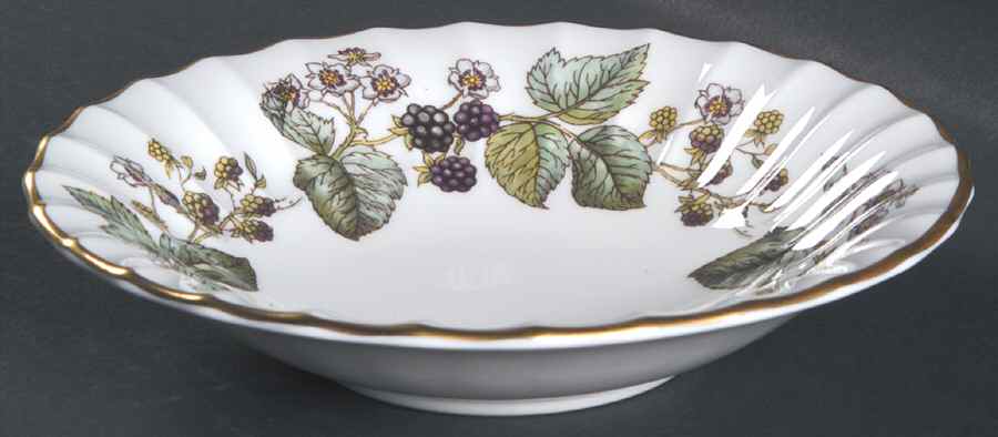 Lavinia (White Body, Bone) Fruit/Dessert (Sauce) Bowl by Royal Worcester-1