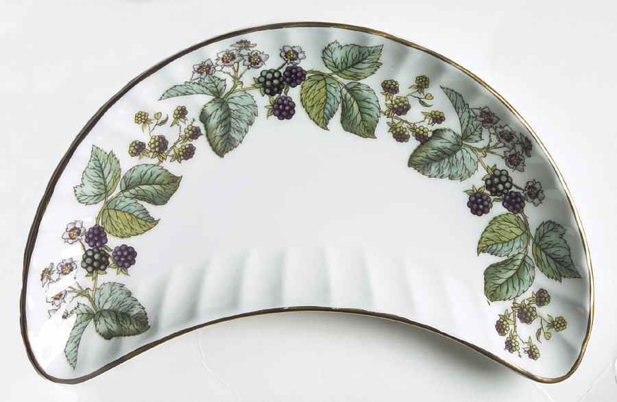 Lavinia (White Body, Bone) Crescent Salad Plate by Royal Worcester-1