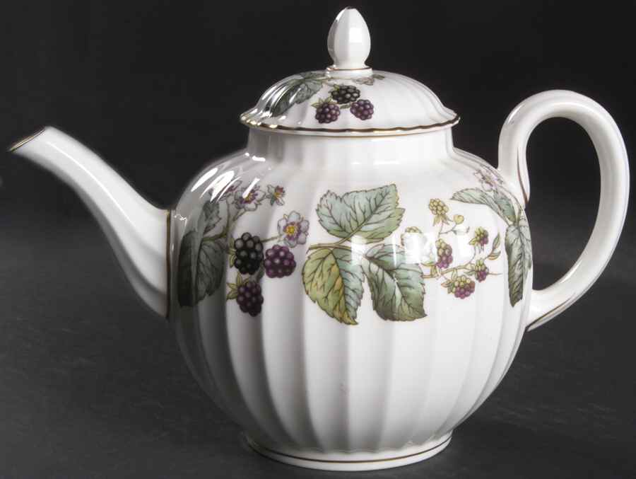 Lavinia (White Body, Bone) Small Teapot & Lid by Royal Worcester-1