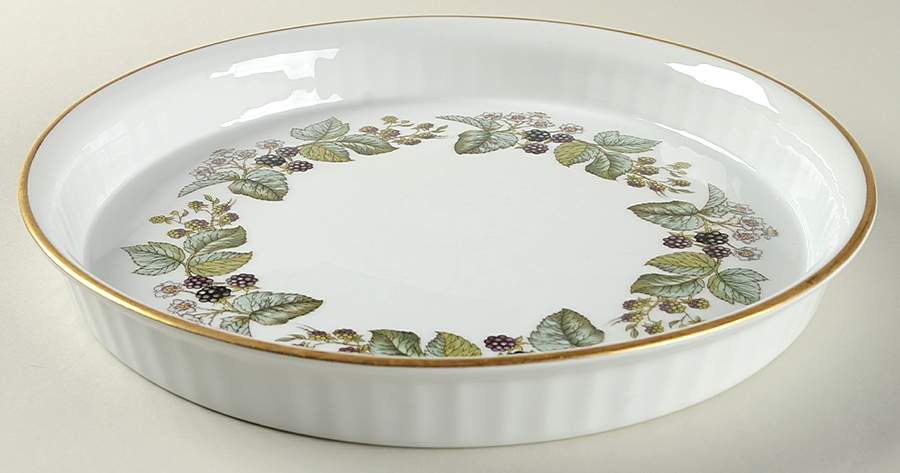 Lavinia (White Body, Bone) 10" Quiche by Royal Worcester-1