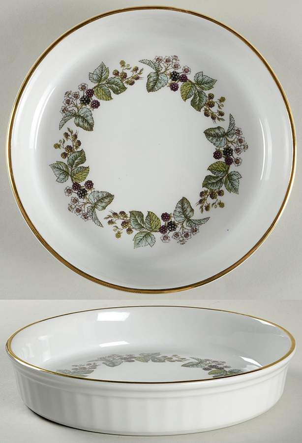 Lavinia (White Body, Bone) 8" Quiche by Royal Worcester-1