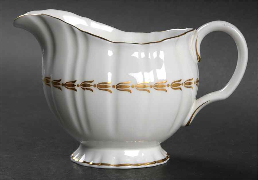 Lotus Gold and White Creamer by Royal Worcester-1