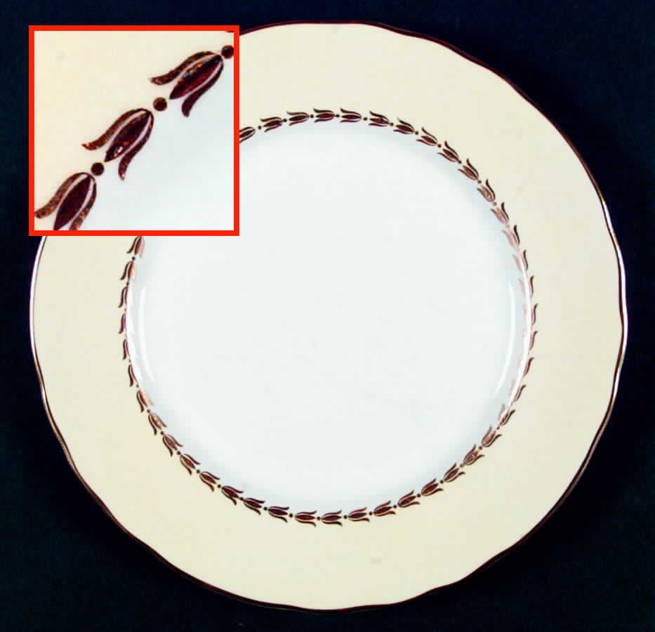Lotus Yellow Dinner Plate by Royal Worcester-1