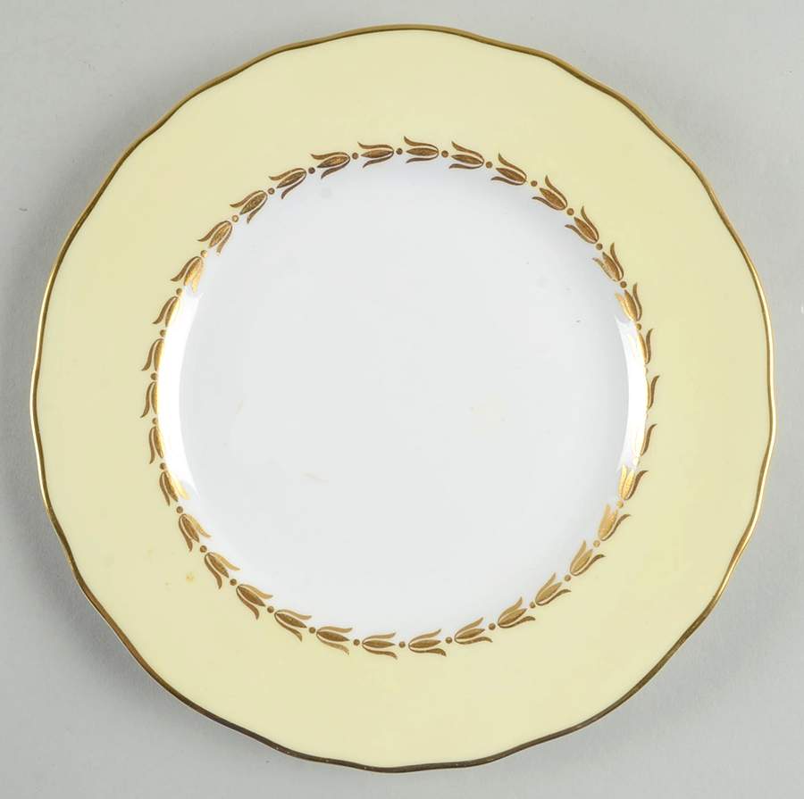 Lotus Yellow Salad Plate by Royal Worcester-1