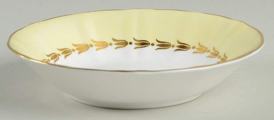 Lotus Yellow Fruit/Dessert (Sauce) Bowl by Royal Worcester-1