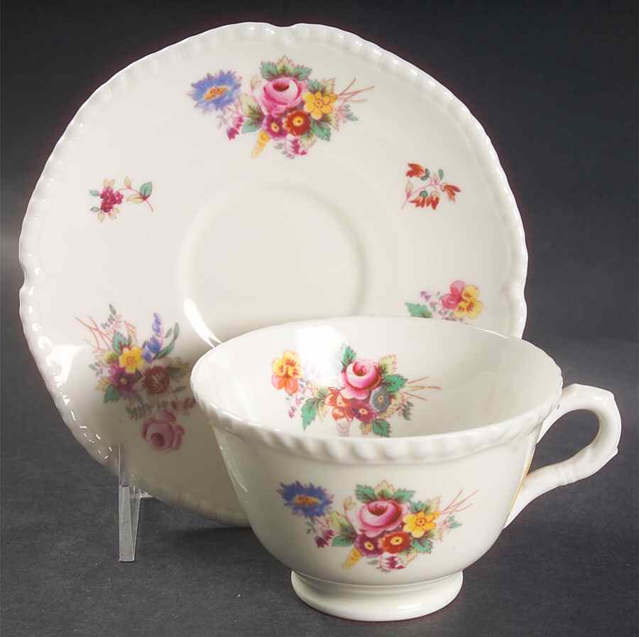Louise Footed Cup & Saucer Set by Royal Worcester-1