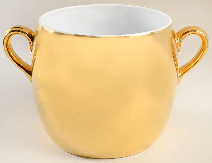 Lustre Gold Bean Pot No Lid by Royal Worcester-1