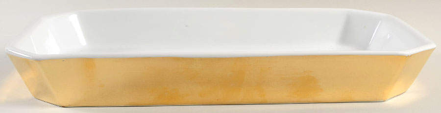Lustre Gold 14" Rectangular Baker by Royal Worcester-1