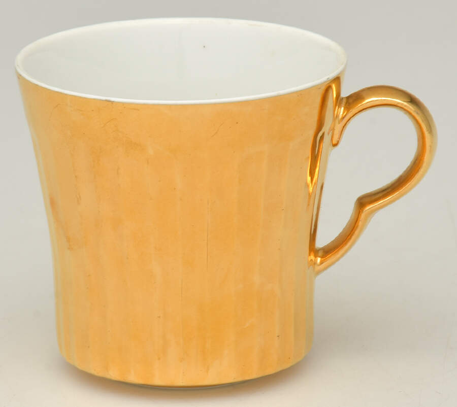 Lustre Gold Flat Demitasse Cup by Royal Worcester-1