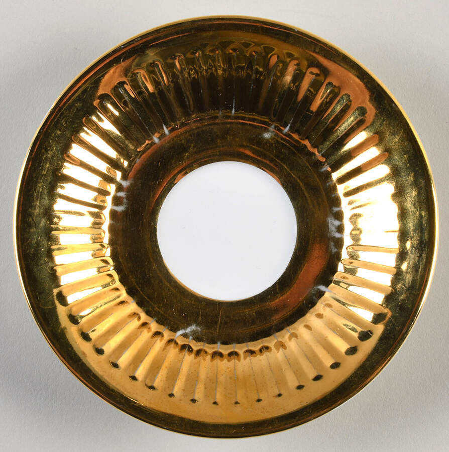 Lustre Gold Saucer for Flat Demitasse Cup by Royal Worcester-1