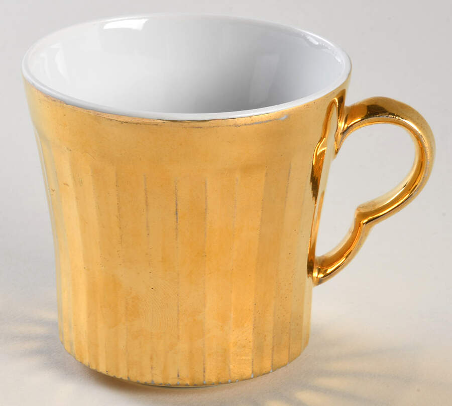 Lustre Gold Flat Demitasse Cup by Royal Worcester-1