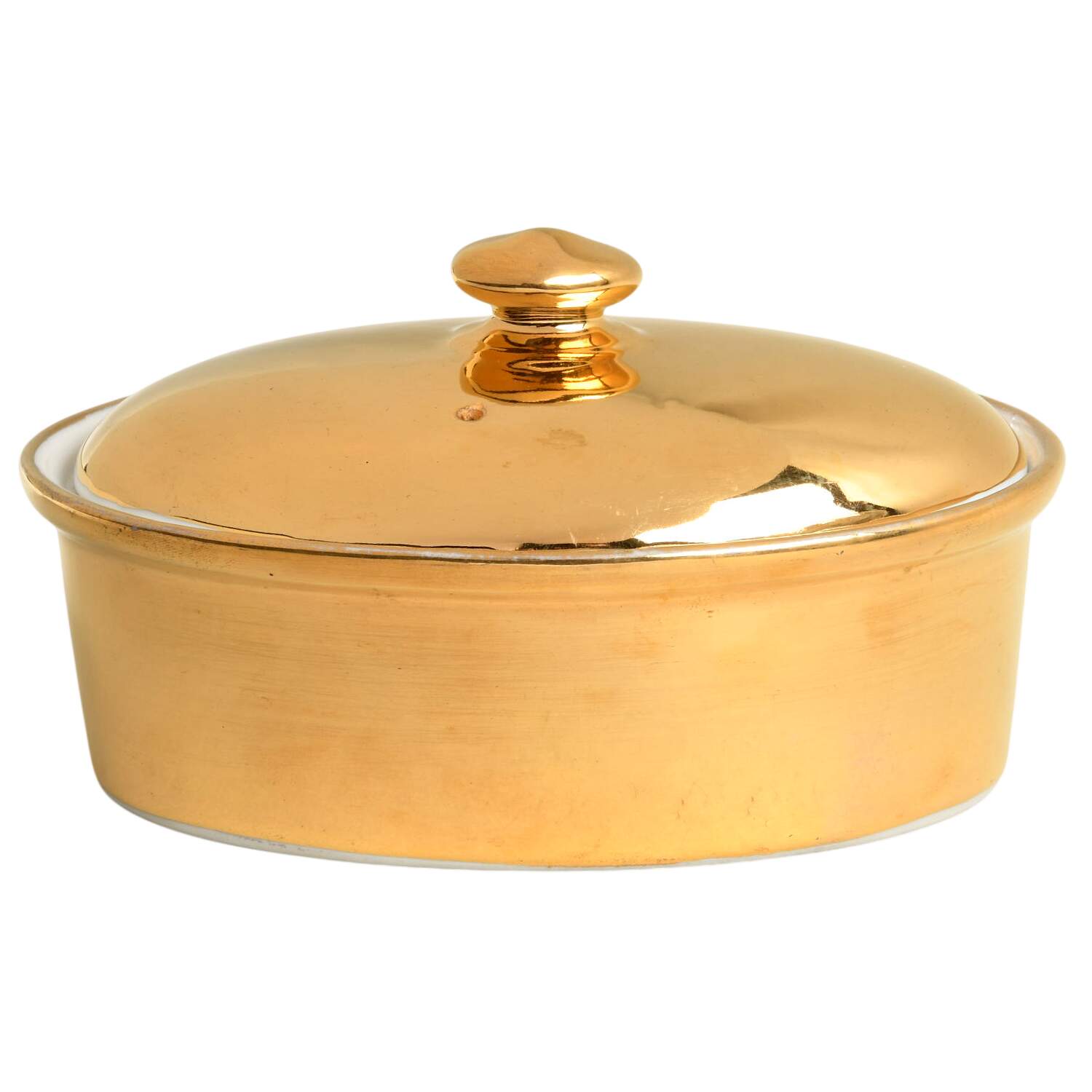 Lustre Gold Individual Casserole & Lid by Royal Worcester-1