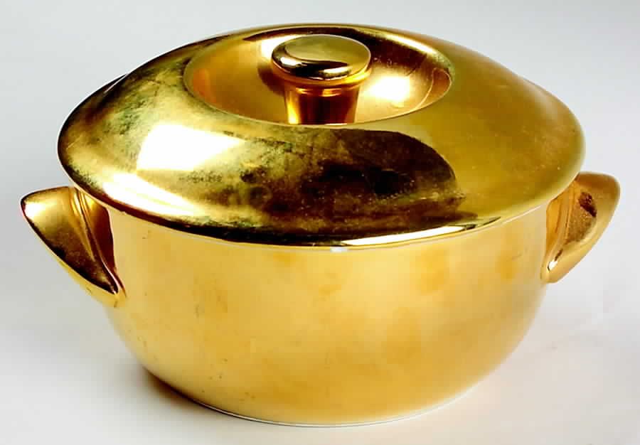 Lustre Gold Individual Casserole & Lid by Royal Worcester-1