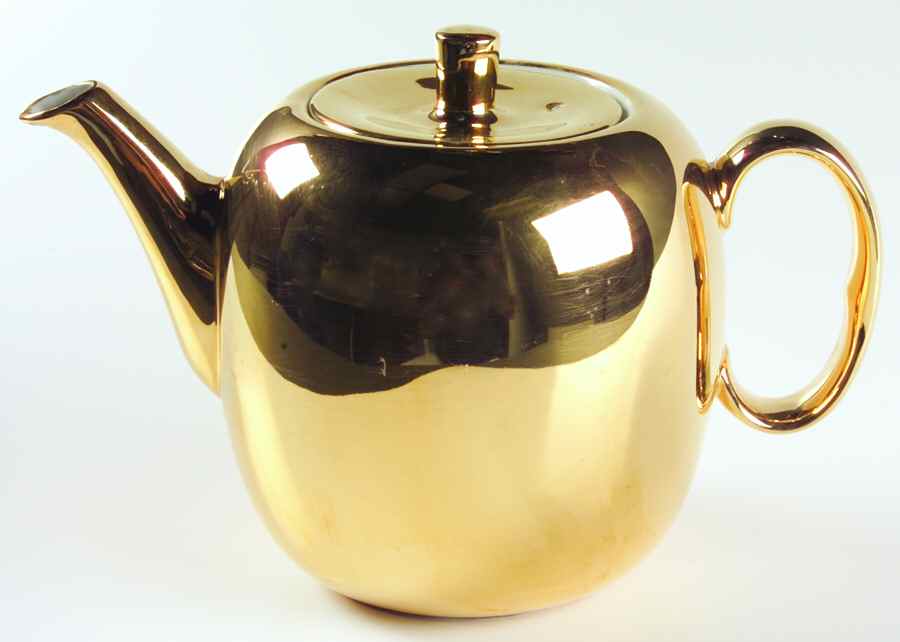 Lustre Gold Teapot & Lid by Royal Worcester-1