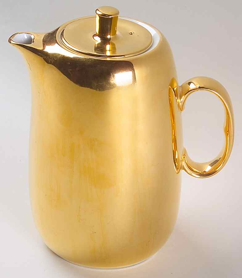 Lustre Gold Mini Coffee Pot & Lid by Royal Worcester-1