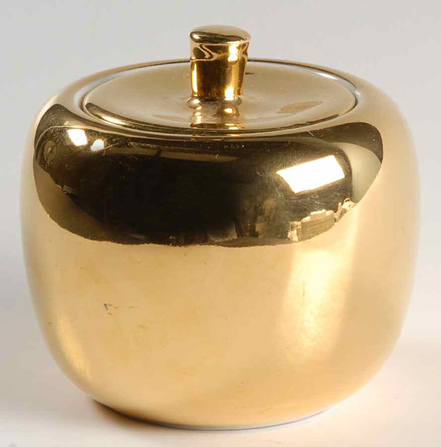 Lustre Gold Sugar Bowl & Lid by Royal Worcester-1