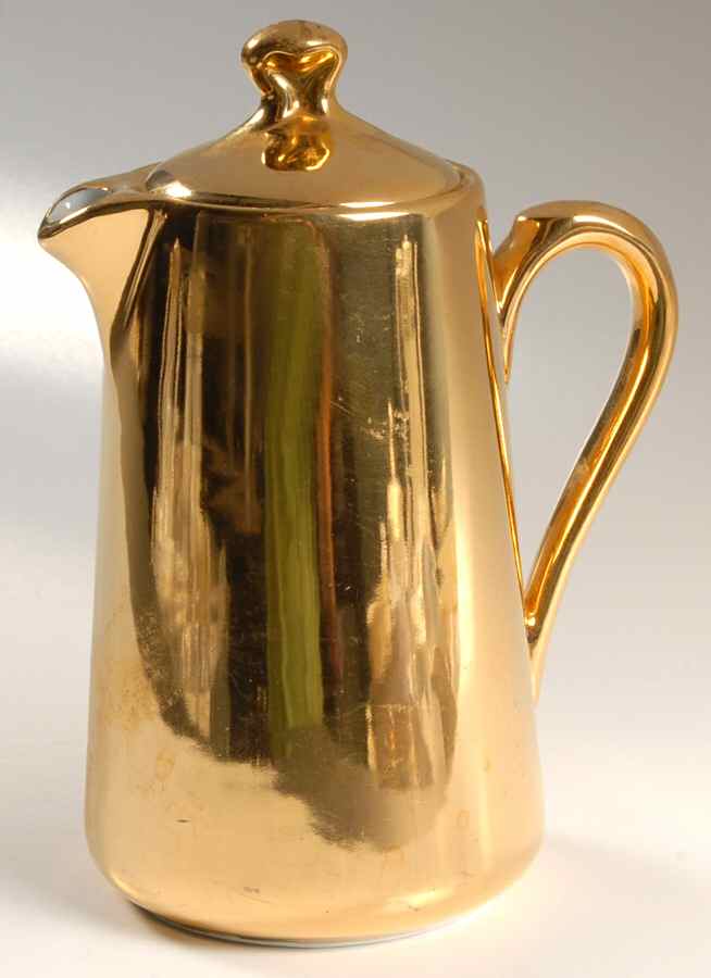 Lustre Gold Hot Water Jug & Lid by Royal Worcester-1