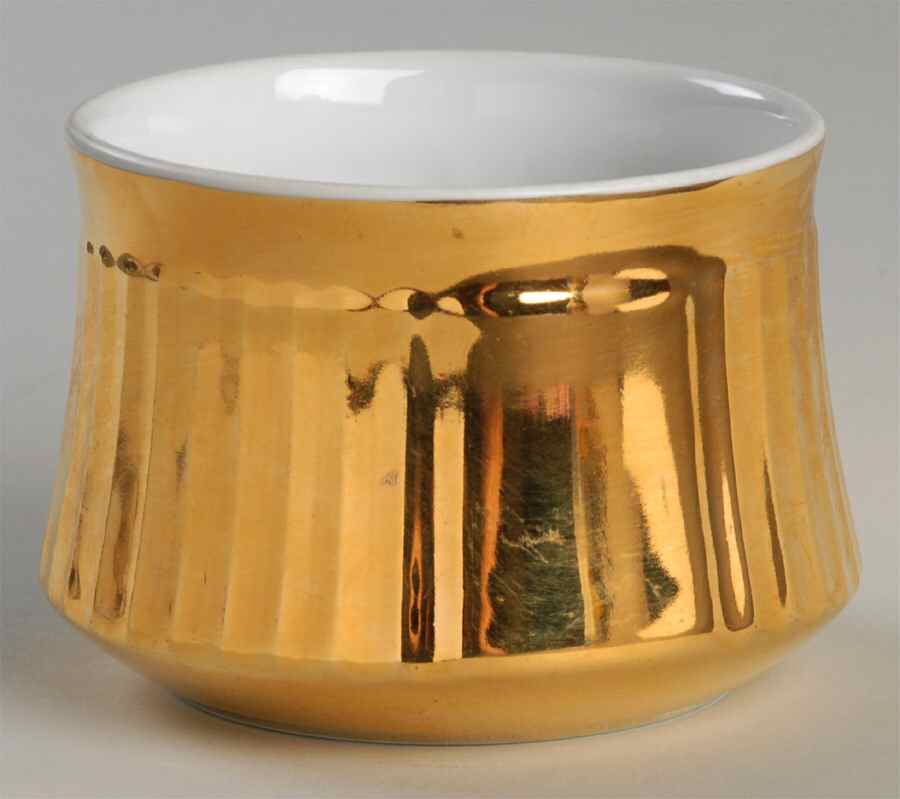 Lustre Gold Open Sugar Bowl by Royal Worcester-1