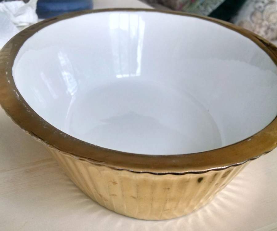 Lustre Gold 10" Oval Baker by Royal Worcester-1