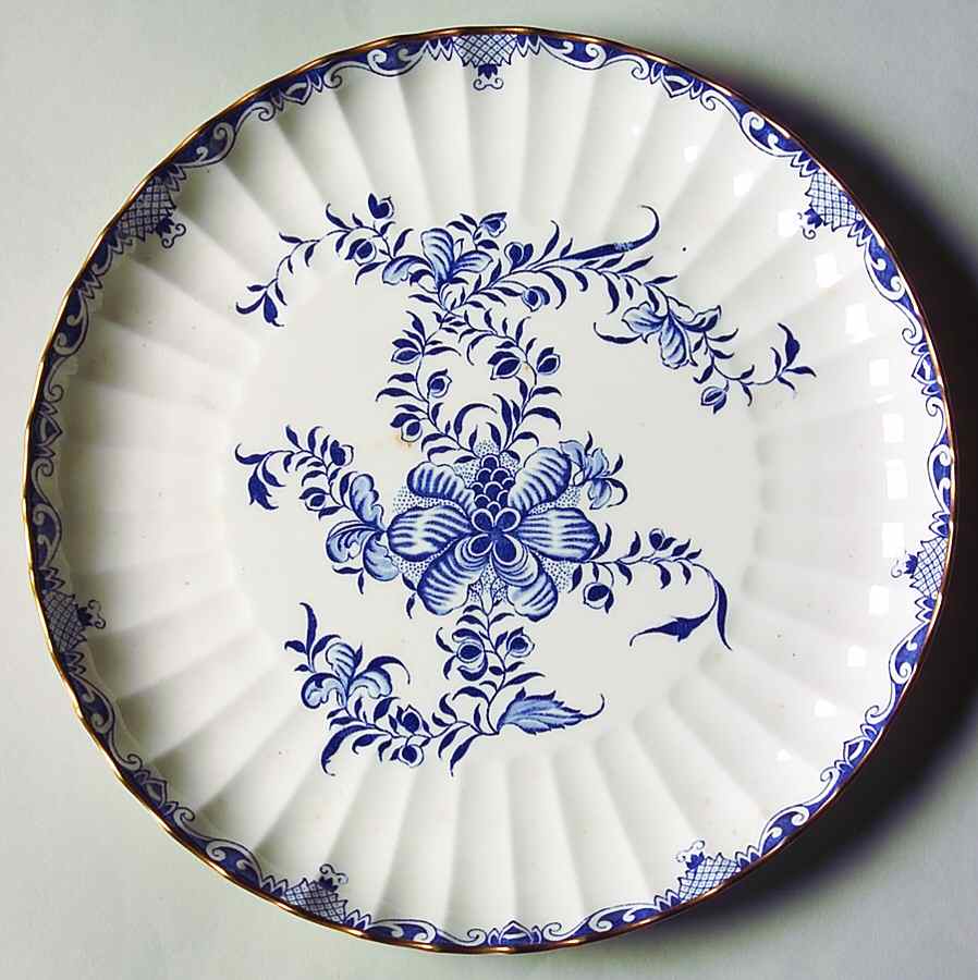 Mansfield Blue Cake Plate by Royal Worcester-1